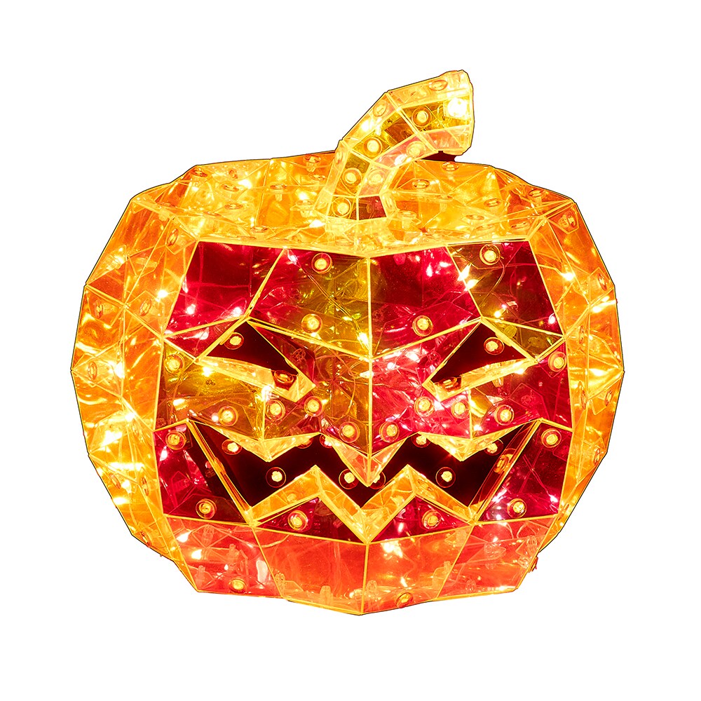 10&#x22; Halloween Holographic Jack-O-Lantern