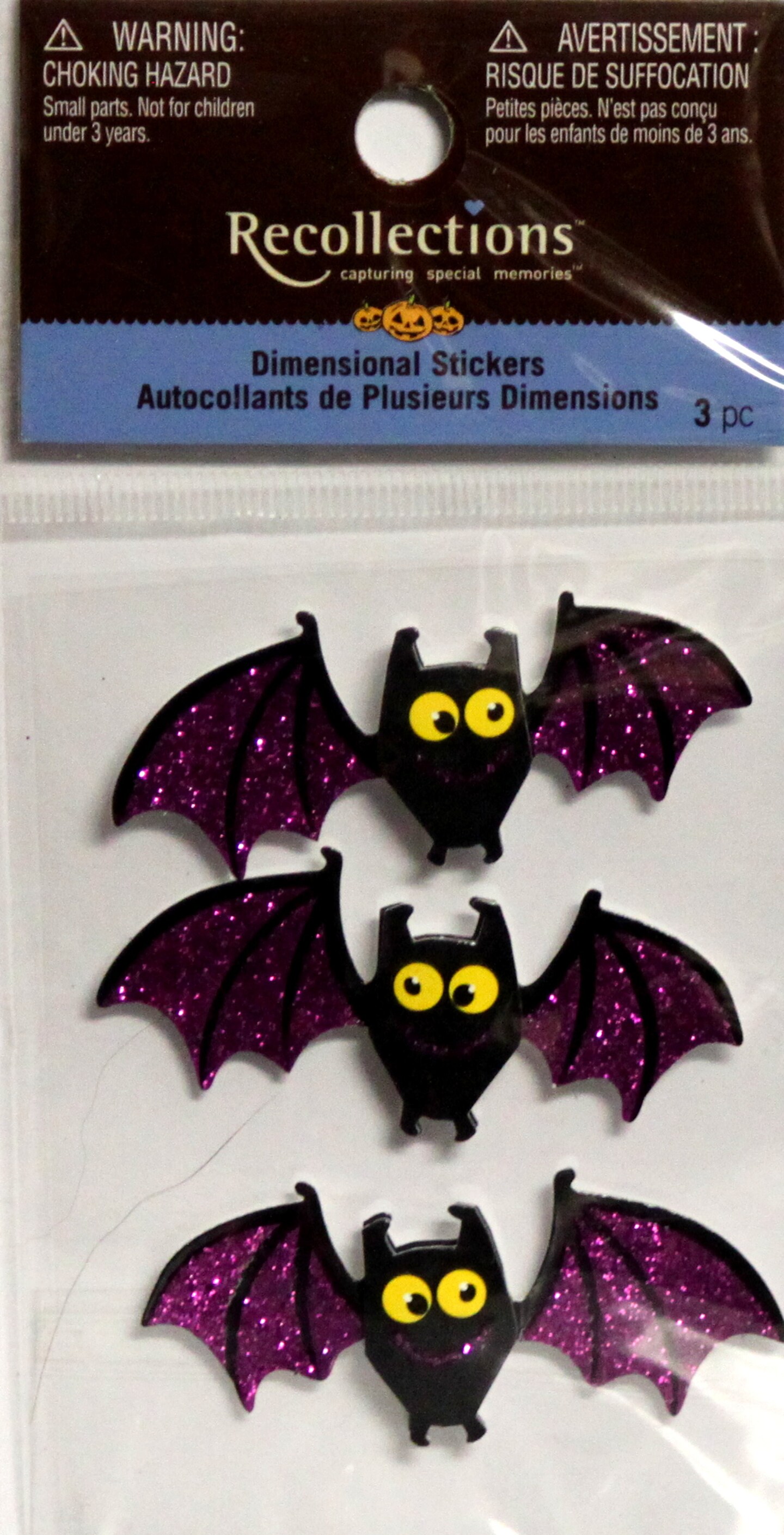 Recollections Vintage Halloween Bats Dimensional Stickers