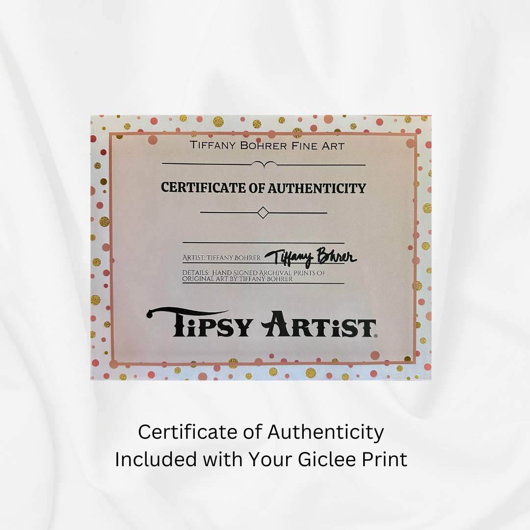 Big Bow Highland Cow - Giclee Fine Art Print on Heavy Fine Art Paper - Original Art by Tiffany Bohrer, Tipsy - image8