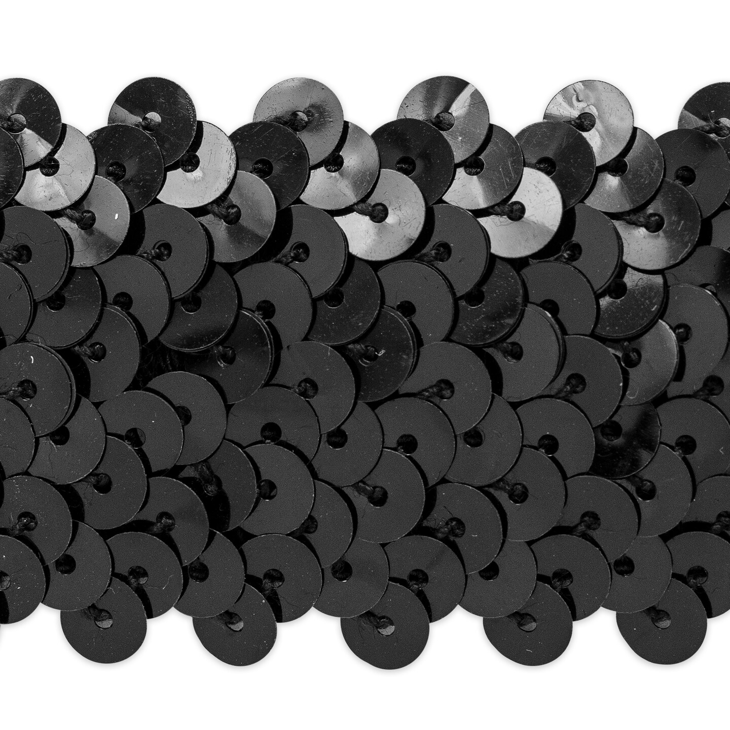 5 yards of 4 Row 1 1/2" Metallic Stretch Sequin Trim | 5 yard cut