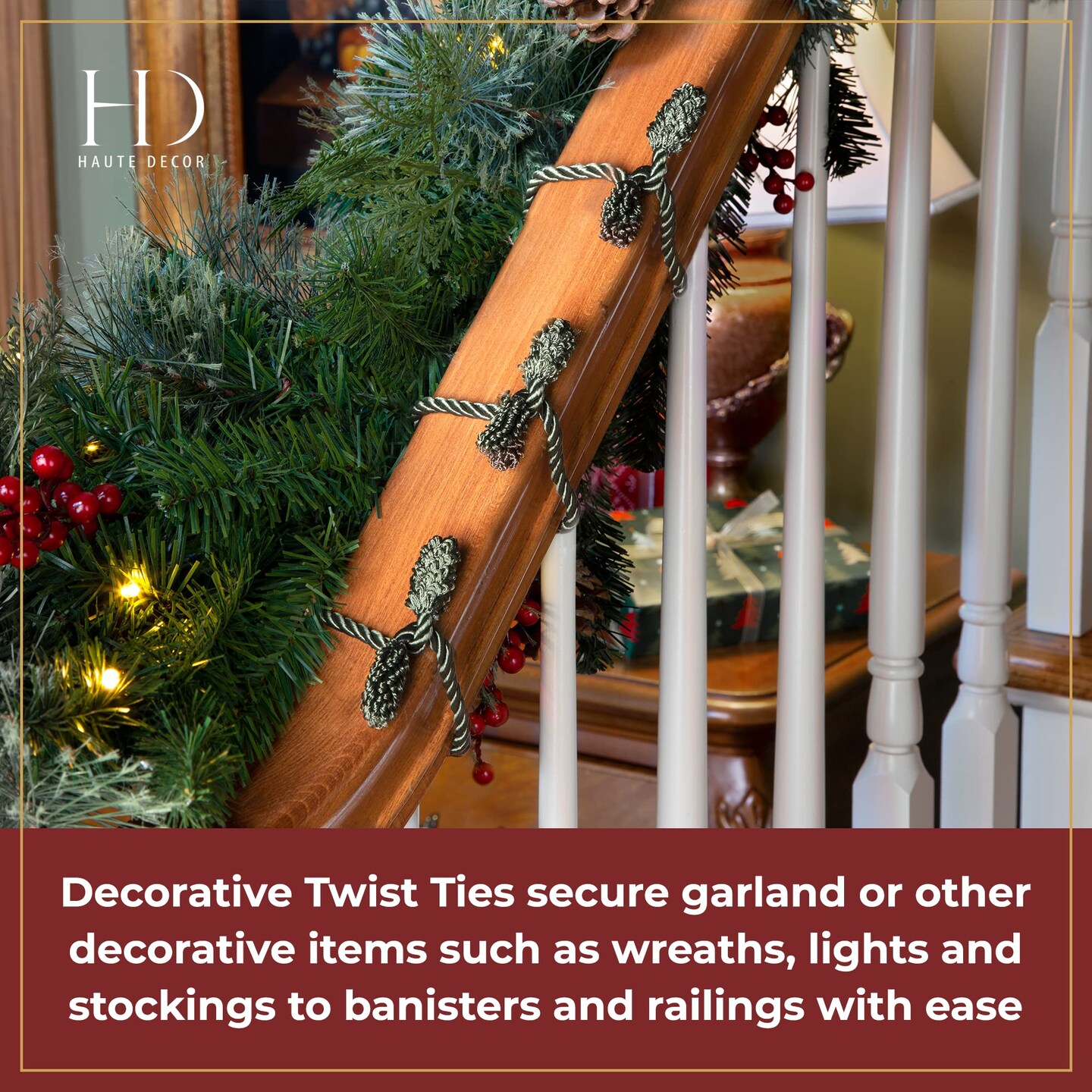 Haute Decor Decorative Twist Ties 6 Pack 16 inches