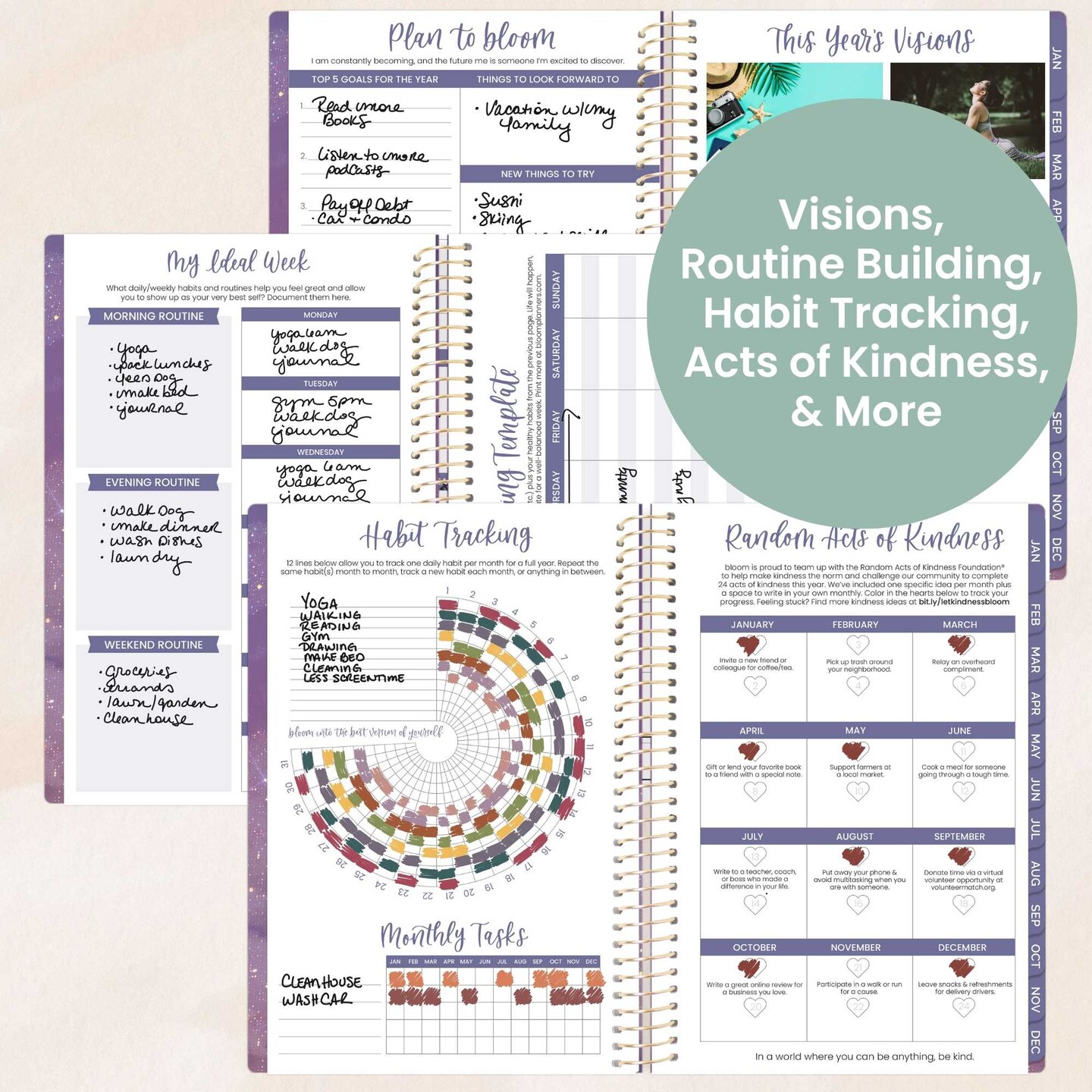 bloom daily planners 2026 Soft Cover Weekly & Monthly Planner, 5.5" x 8.25", Good Things are Coming