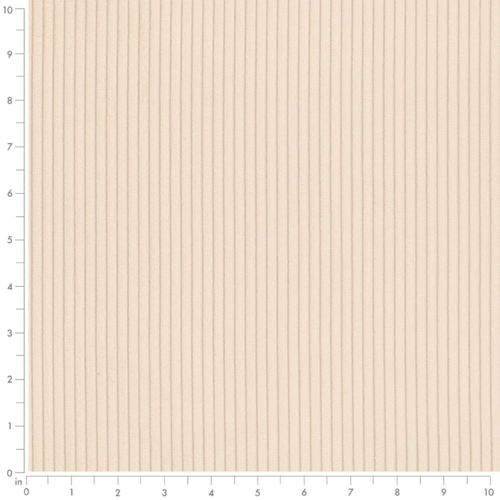 Beige Small Scale Stripe Corduroy Velvet Upholstery Fabric by The Yard - SKU: Burnett Parchment
