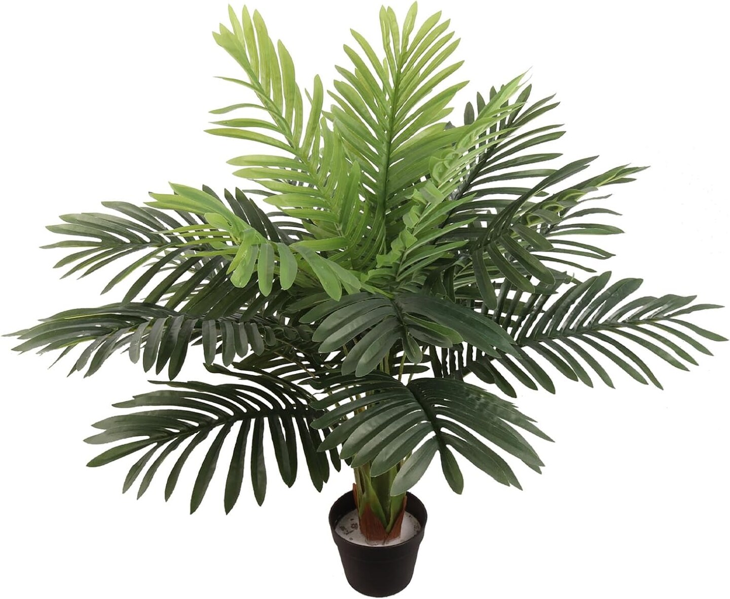 3-Pack 36" Lifelike Fan Palm Plants – Realistic Artificial Greenery for Home, Office & Indoor Décor – Durable Faux Palm Trees