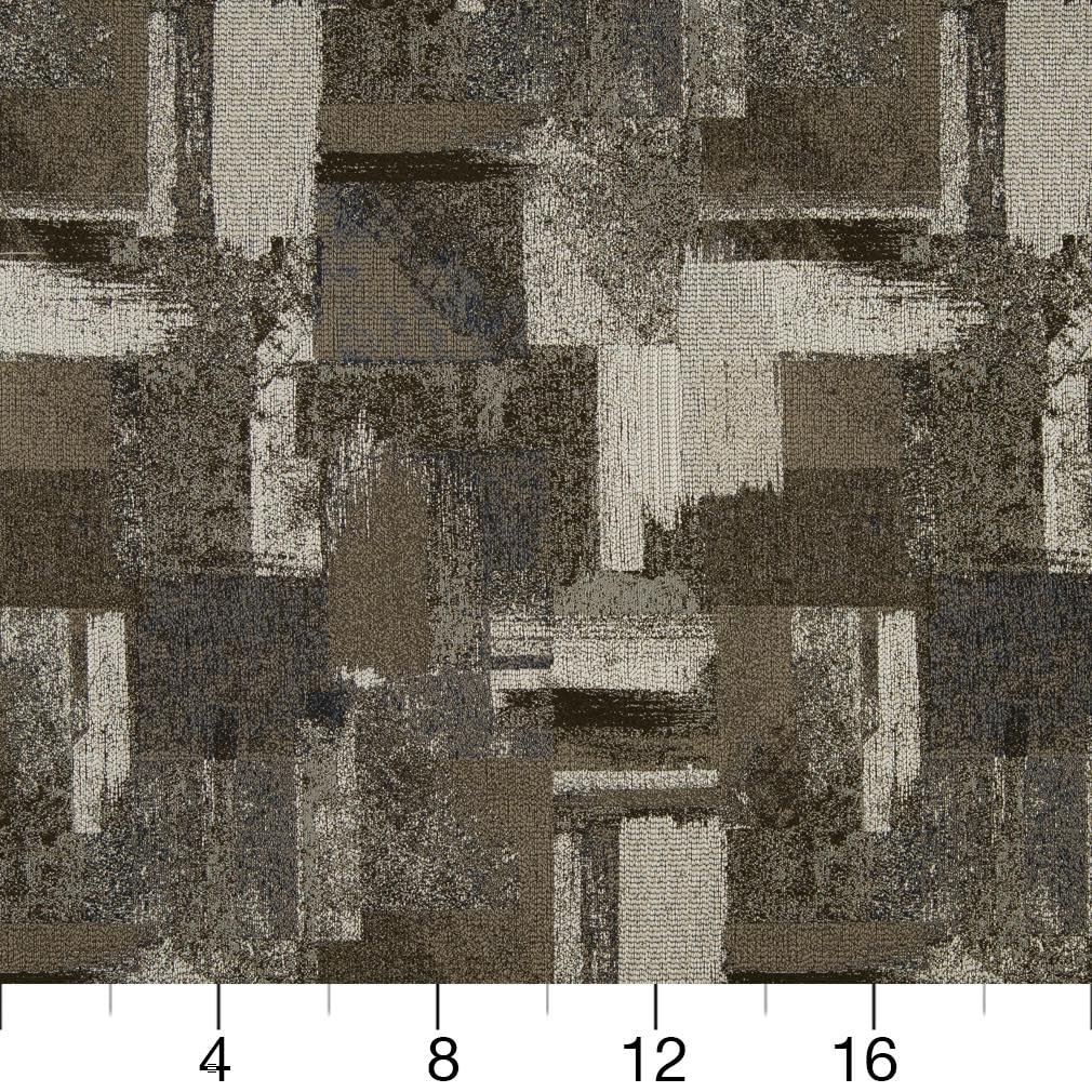 Brown Grey Abstract Woven Pattern Upholstery Fabric by The Yard - SKU: Scooter Storm