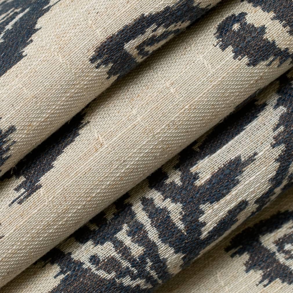 Blue Floral Woven Pattern Upholstery Fabric by The Yard - SKU: Bali Bluestone