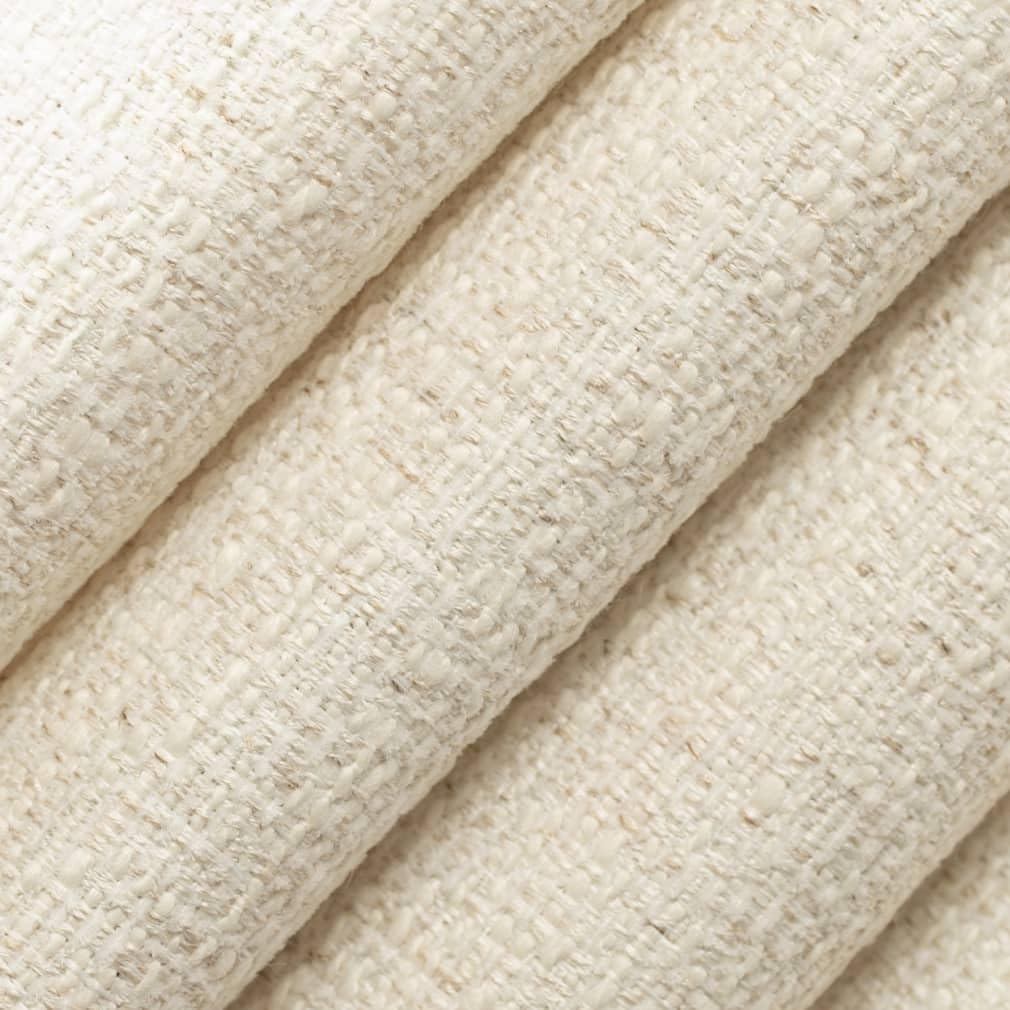 Natural White Stain Resistant Performance Pet Friendly Texturedd Tweed Upholstery Fabric by The Yard - SKU: Conan Natural