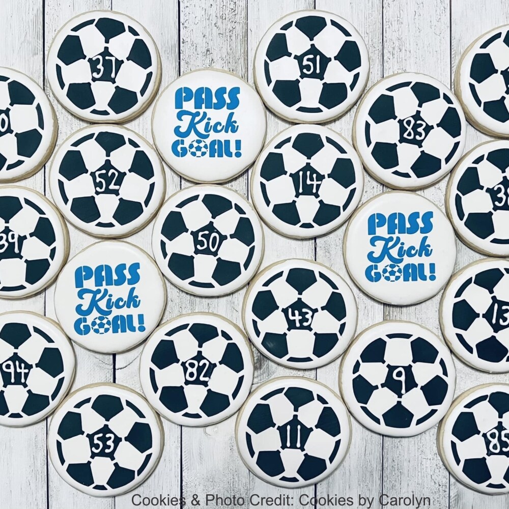 Soccer Messages Cookie Stencil Set | Sports Cookie Stencil | Soccer Crafts Stencil | Confection Couture |