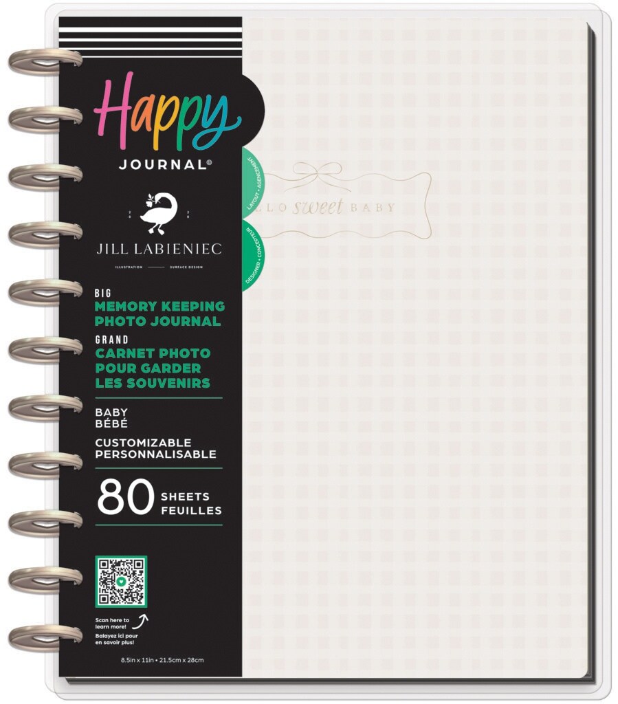Happy Planner Big Disc Bound Memory Keeping Journal-Pure Joy Baby