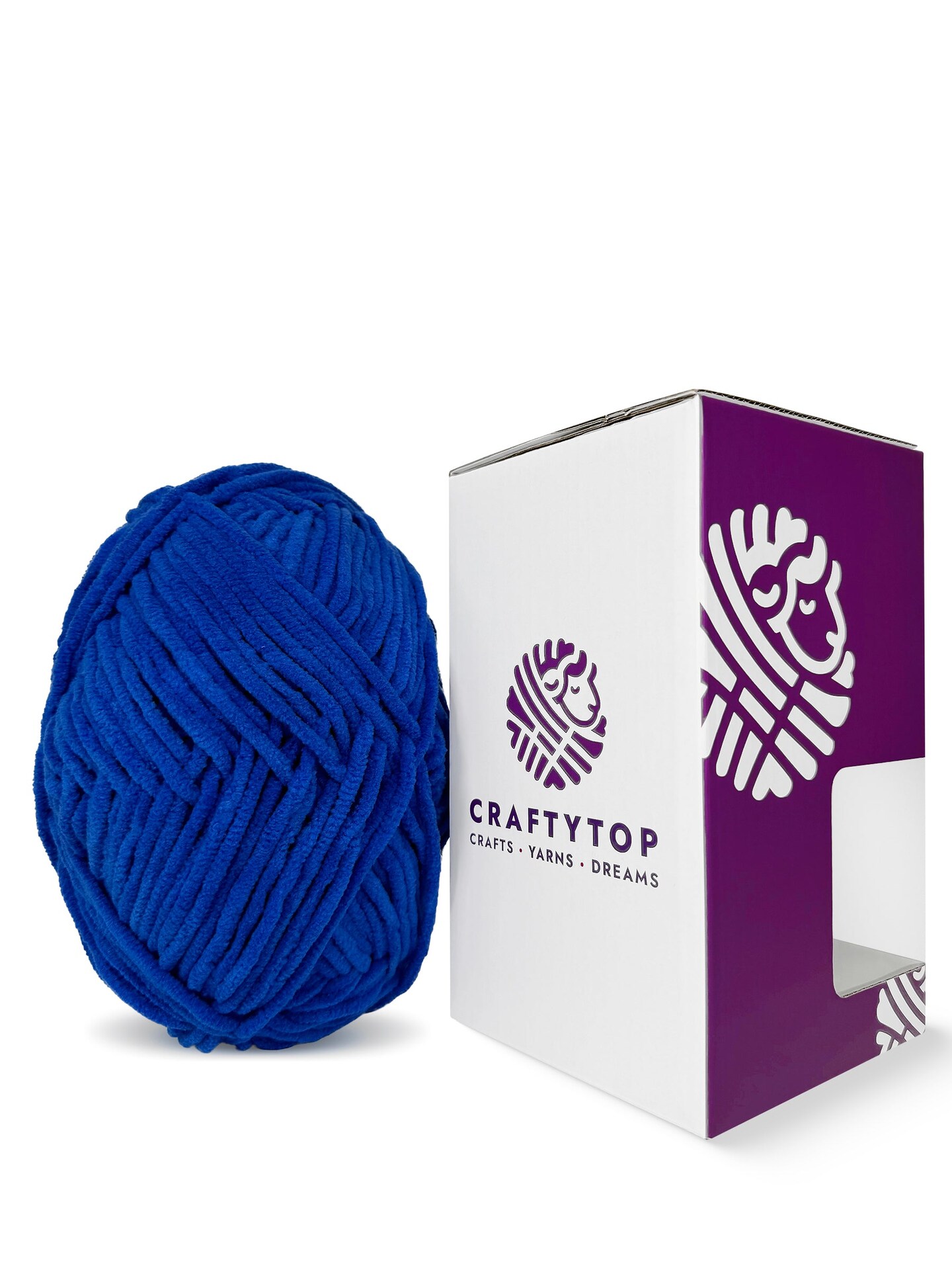 Craftytop™ Bulky Velvet Yarn #5 for Knitting & Crochet (Blue Ocean)