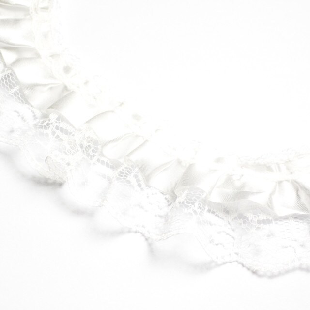 1&#x22; x 50 Yards White Ruffled Lace Trim