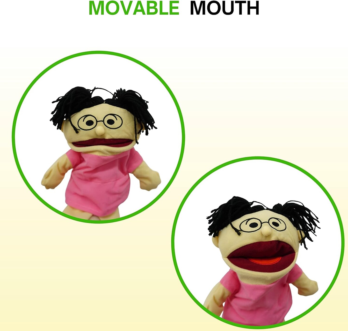 4E&#x2019;s Novelty 8 Pack Multicultural Hand Puppets for Kids with Movable Mouth&#x2014;Soft Plush for Puppet Show Theater