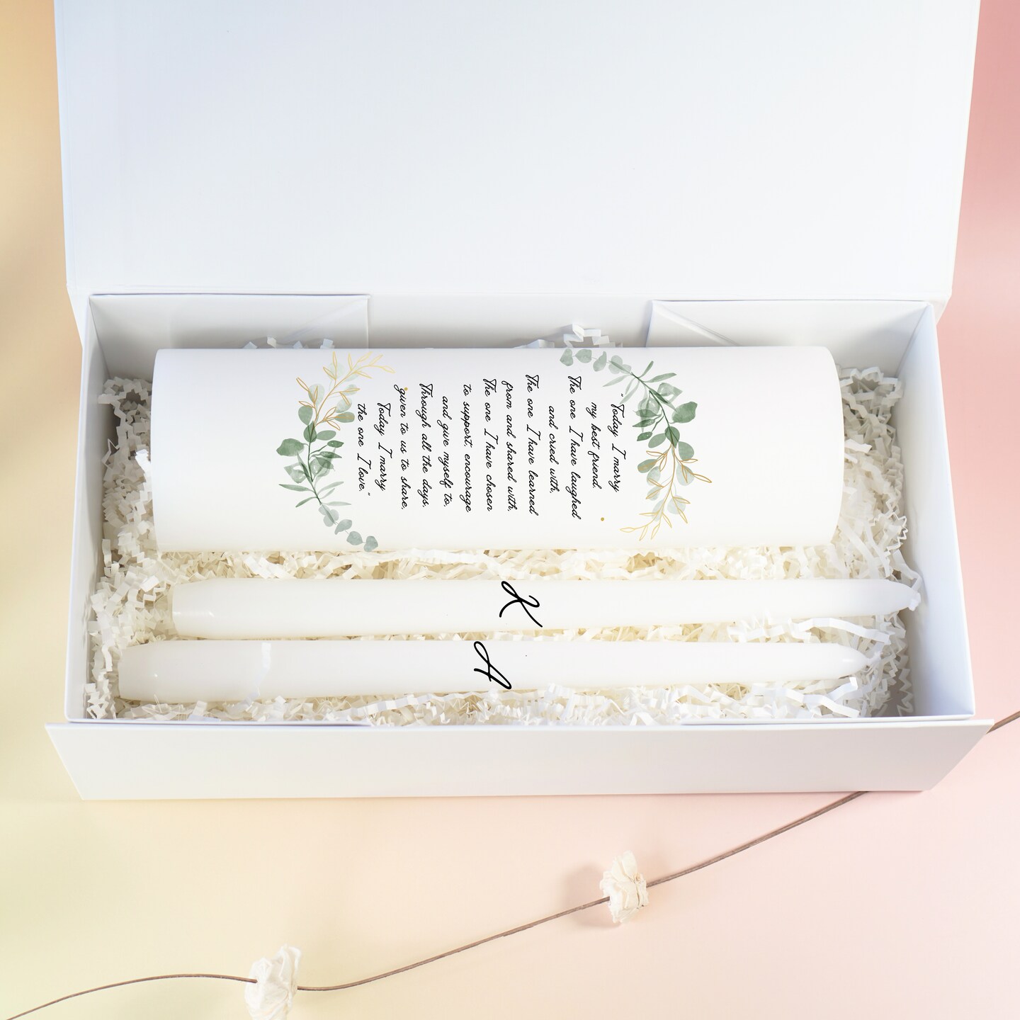 Unity Candles Fo Wedding, Unity Set, Custom And Pesonalized