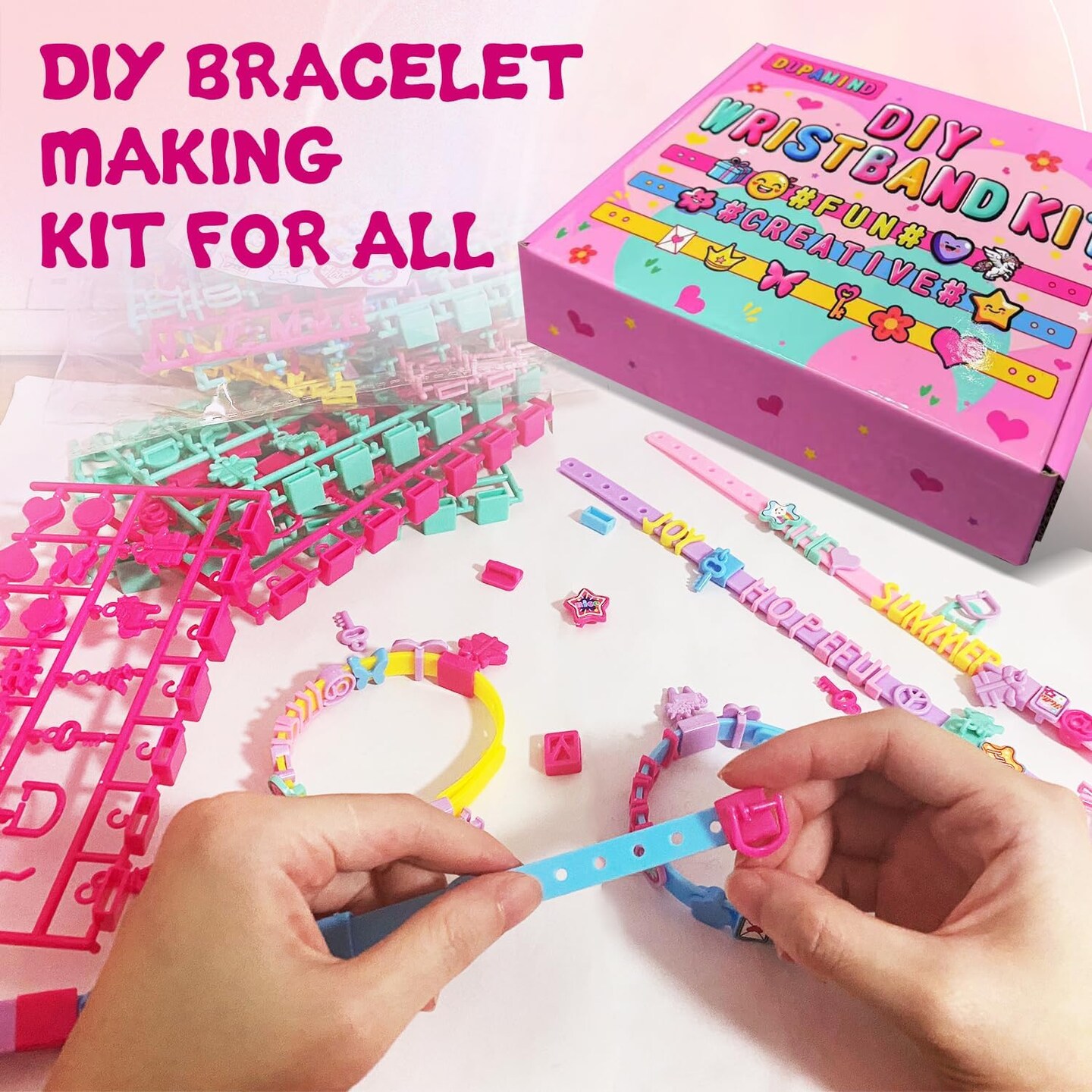 Art &#x26; Craft Kits for Kids, DIY Friendship Bracelet Making Kit for Girls