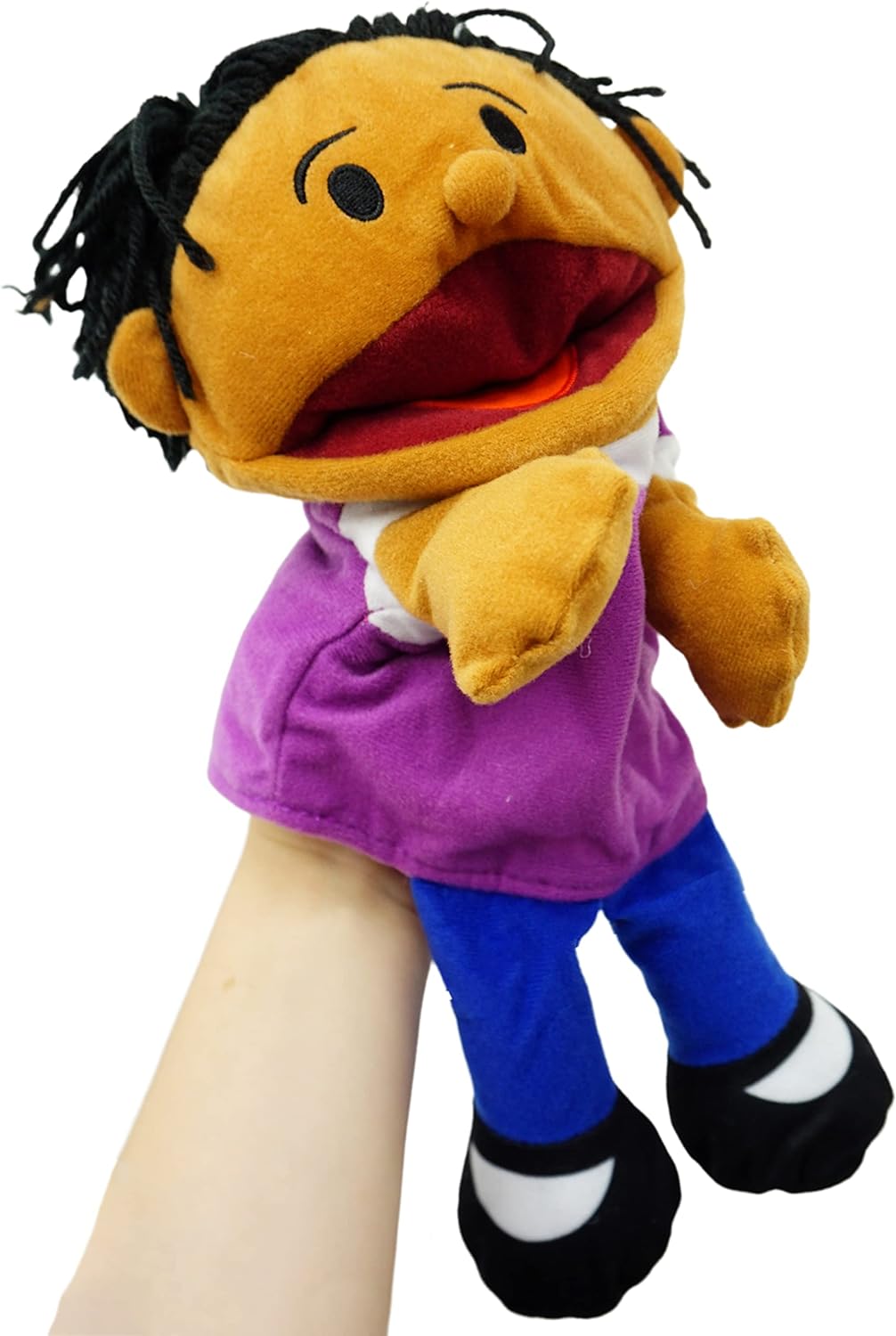 4E&#x2019;s Novelty 8 Pack Multicultural Hand Puppets for Kids with Movable Mouth&#x2014;Soft Plush for Puppet Show Theater