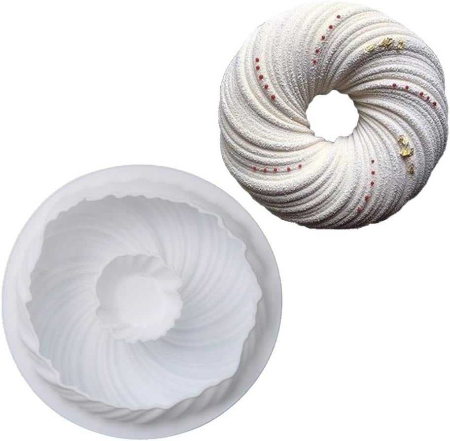 Breakable Silicone Mold for Spiral Bunt Cakes, Chocolate Desserts, and More