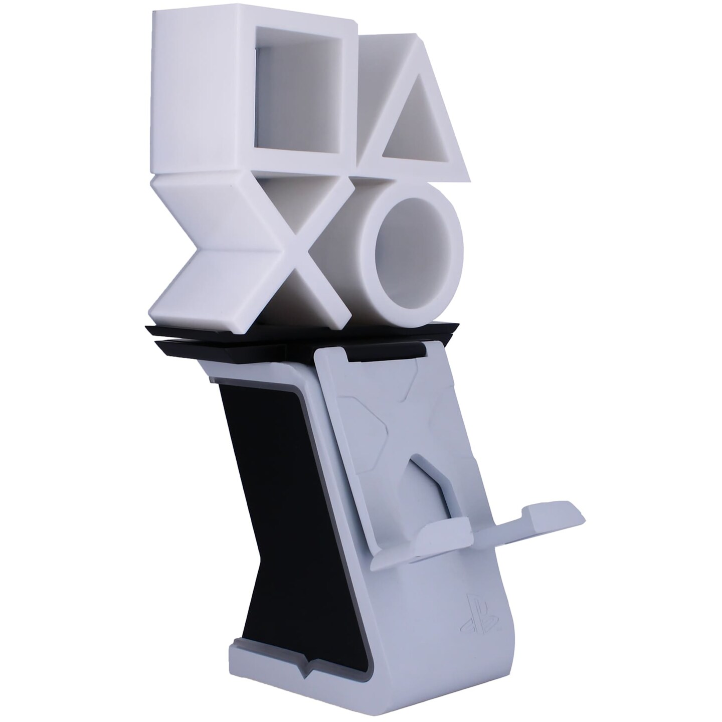 Cable Guys LED IKONS: PlayStation Logo - Charging Phone &#x26; Controller Holder - Light Up Gaming Controller / Mobile Phone / Device Charging Holder, Exquisite Gaming, Officially Licensed, Includes 4&#x27; Charging Cable