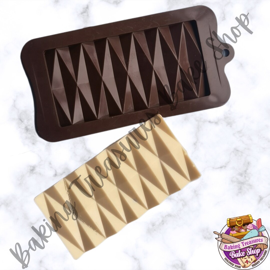 Chocolate Bar Silicone Mold - Triangle Geometric