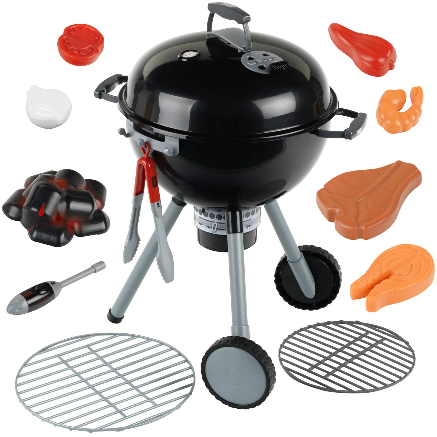 Theo Klein: Weber Kettle Barbecue  - Light &#x26; Sound Kids Toy BBQ Set, Kids Pretend Play, Ages 3+
