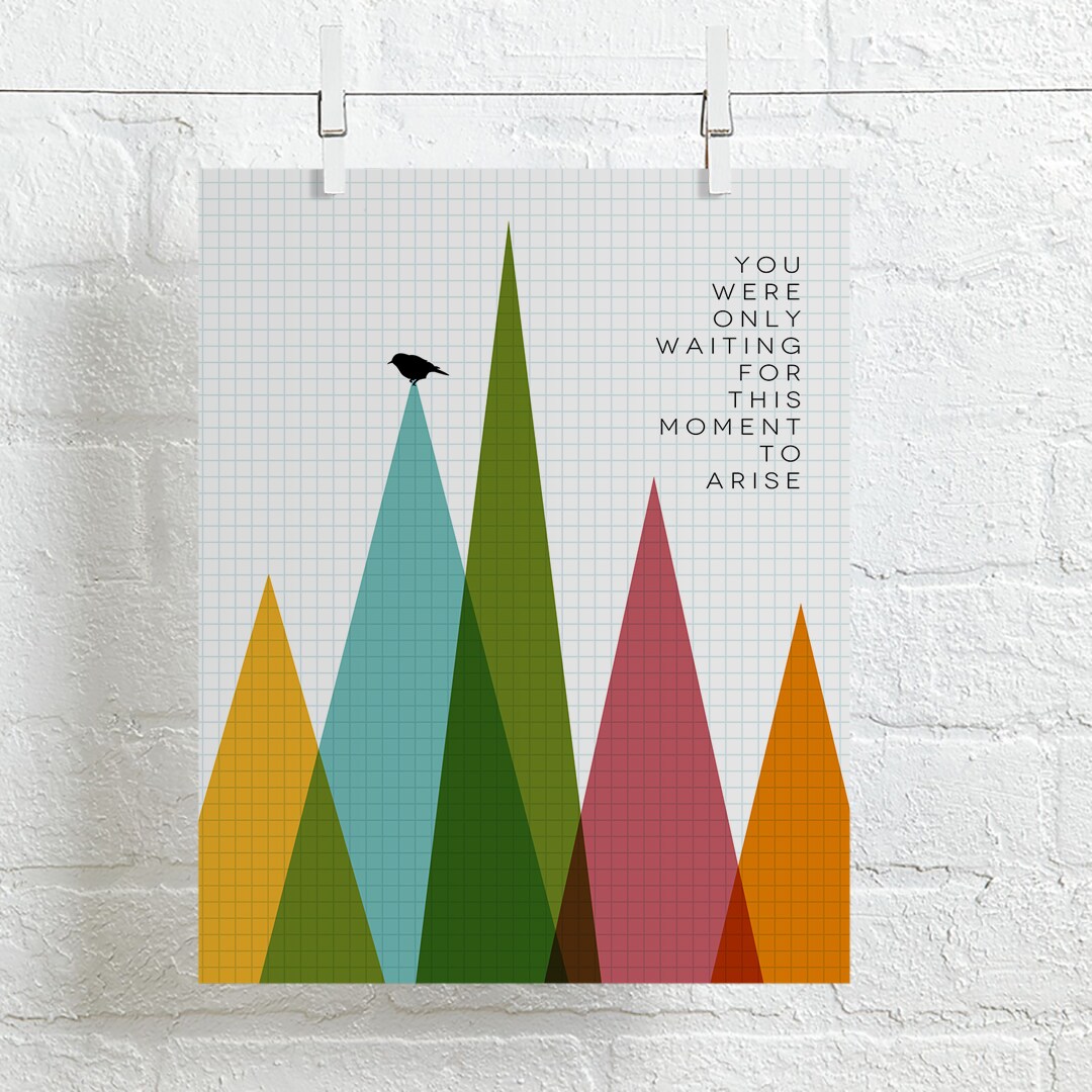 Blackbird Song Lyric Wall Art Print Music Poster Inspirational Artwork Canvas Wrap Graduation Gift - image8