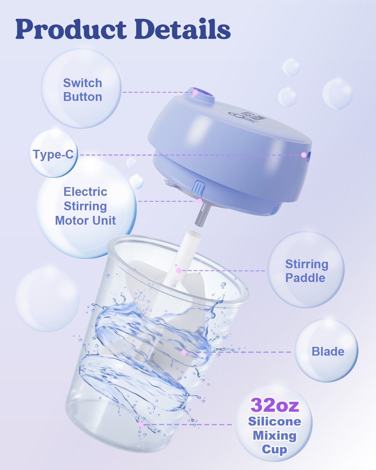 LET&#x27;S RESIN Upgraded Auto Resin Mixer, Hands-Free Easy Clean Epoxy Resin Mixer with Silicone Mixing Cup, Rechargeable Electric Epoxy Resin Mixer for 24Fl.oz, for Epoxy Resin(Patented)