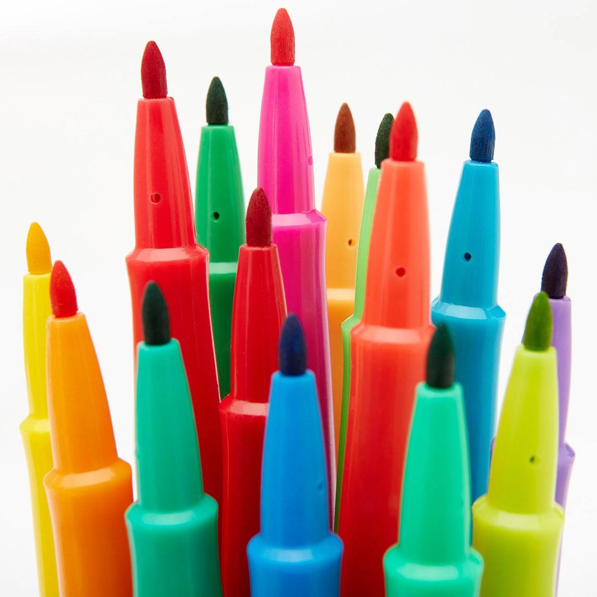KINGART&#xAE; Felt Tip Pens, Medium Point, Set 24 Unique Bright Colors
