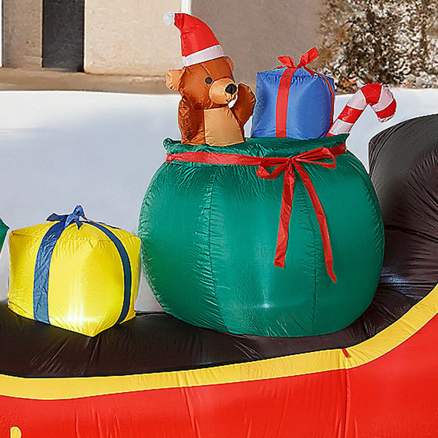 Blow Up Inflatable Santa Sleigh Outdoor Yard Decoration 10 FT