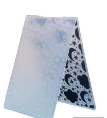 Plastic Folder Embosser, Moon and Stars Folder Embosser Fondant Embosser Paper Embosser