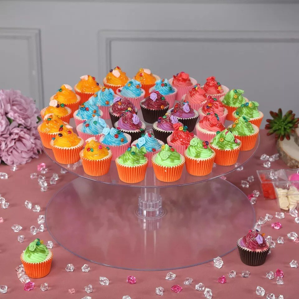 1 18&#x22; Tier Acrylic Birthday Party Catering Display Cake Stand Decorations Events