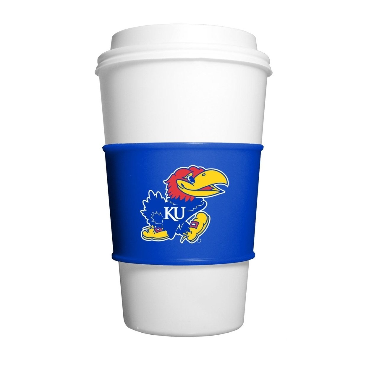 Kansas Jayhawks Silicone Cup Sleeves Ncaa Durable Drink Accessory Dishwasher Safe