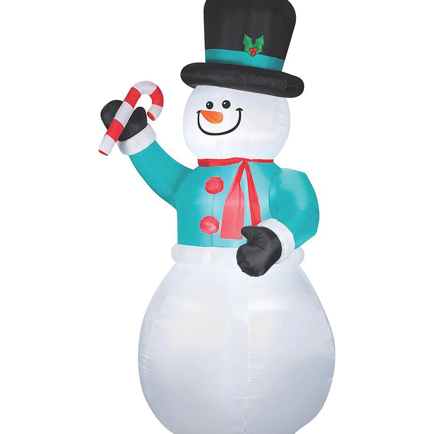 Airblown Snowman W Candy Cane