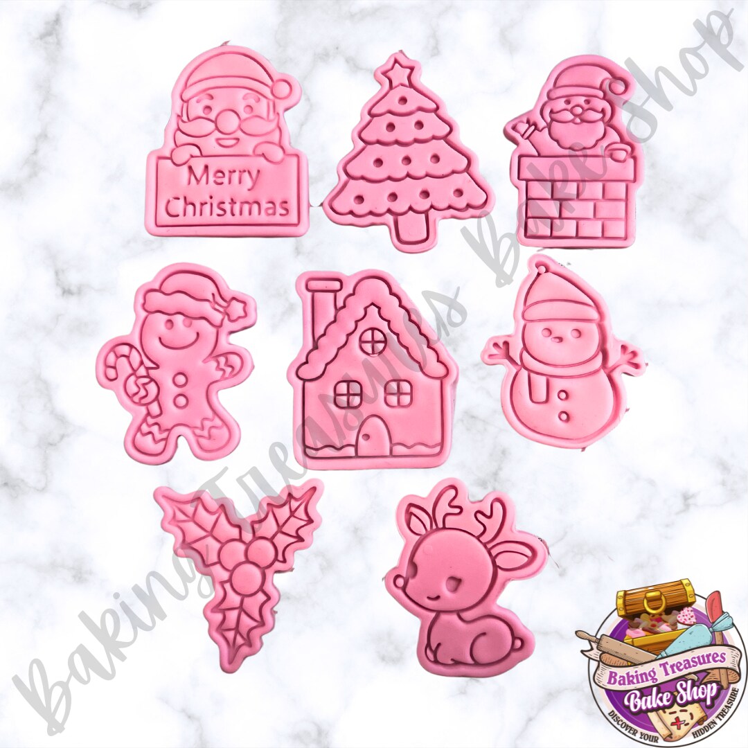 Christmas Cookie Cutter and Embosser Set 2