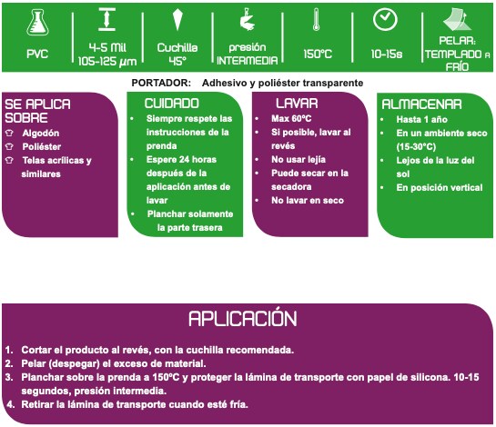 HTV Heat Transfer Vinyl 12" x 22 Yds Made in USA - Vinilo para Estampación Textil Americano