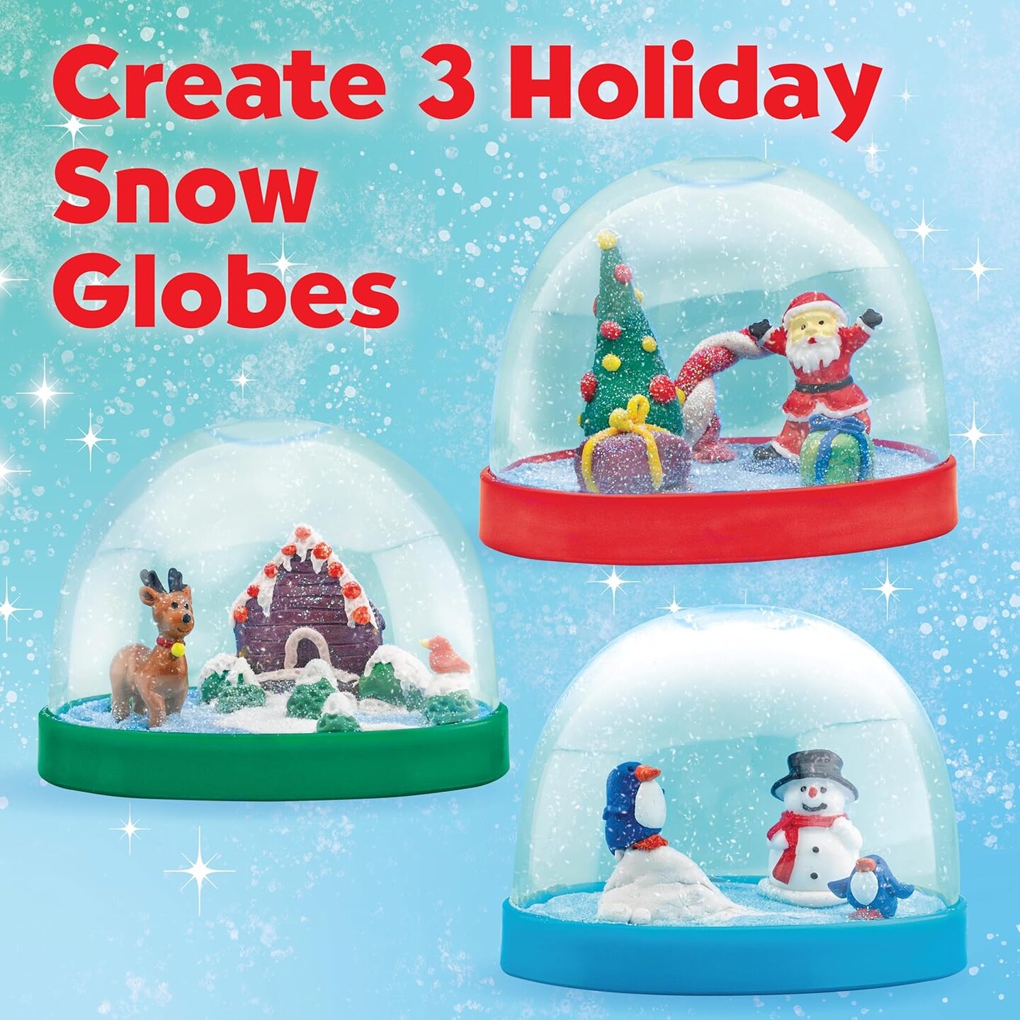 Make Your Own Holiday Snow Globes - Holiday Crafts for Kids, Create 3 DIY Snow Globes, Christmas Activities for Kids Ages 6-8+