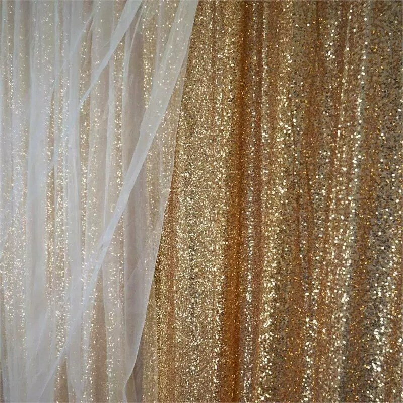 20 ft x 10 ft GOLD Sequins BACKDROP Wedding Party Photo Booth Decorations