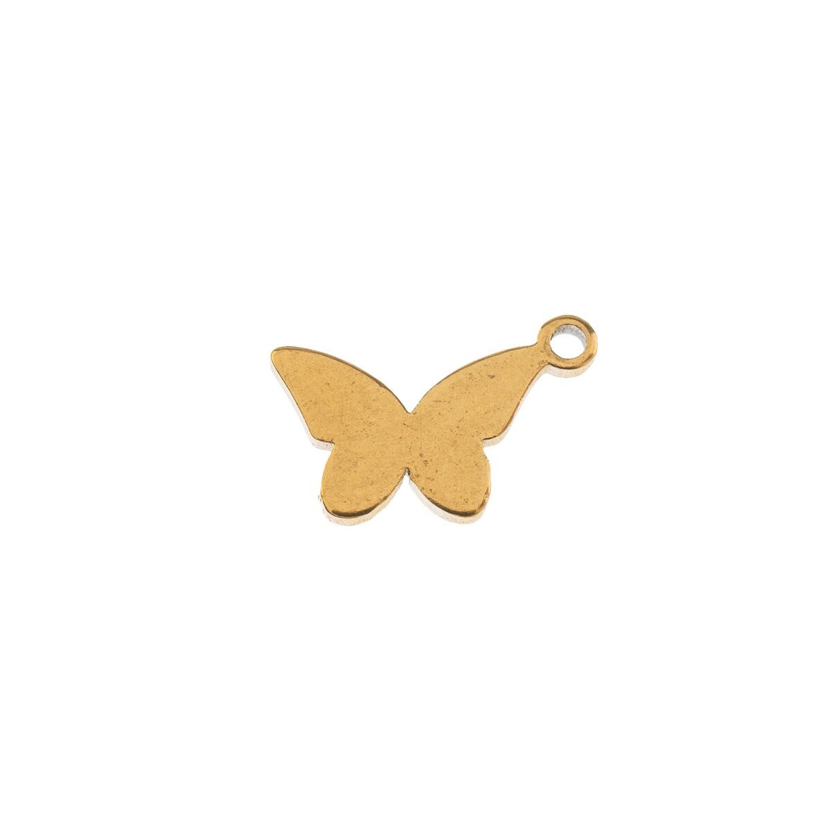 Sweet & Petite Charms, 7.9 x 9.9mm Butterfly Gold Plated 6pcs
