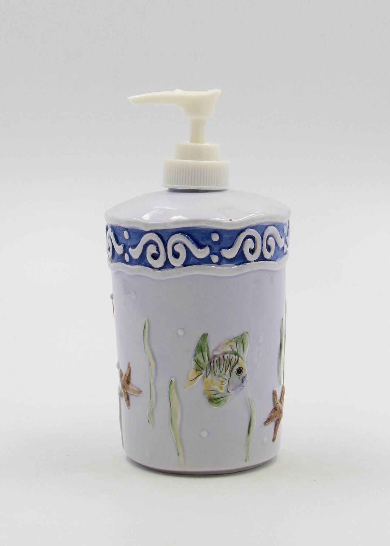 Ceramic Tropical Fish Soap Pump, Home Décor, Gift for Her, Gift for Mom, Vanity Décor