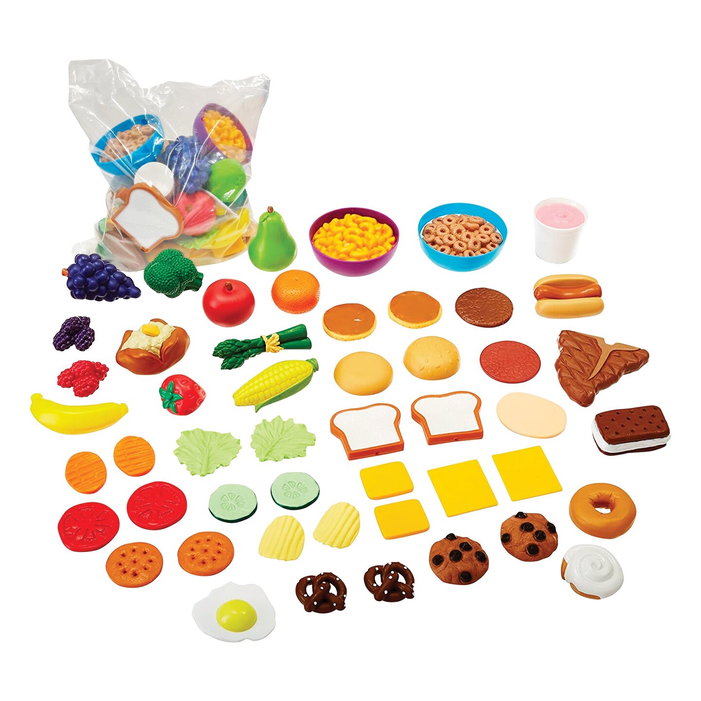 Learning Resources 知育教材 5点セット Learning Resources Complete Play Food Set - 50 Pieces, Color