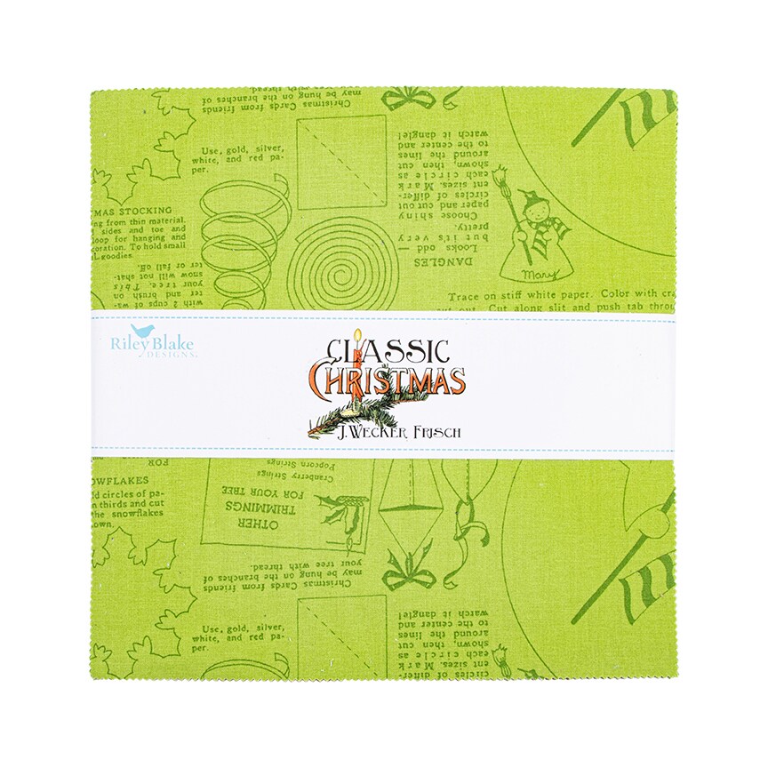 Classic Christmas 10" Square Pack (Layer Cake / 10" Stacker) by for Riley Blake (10-16280-42)