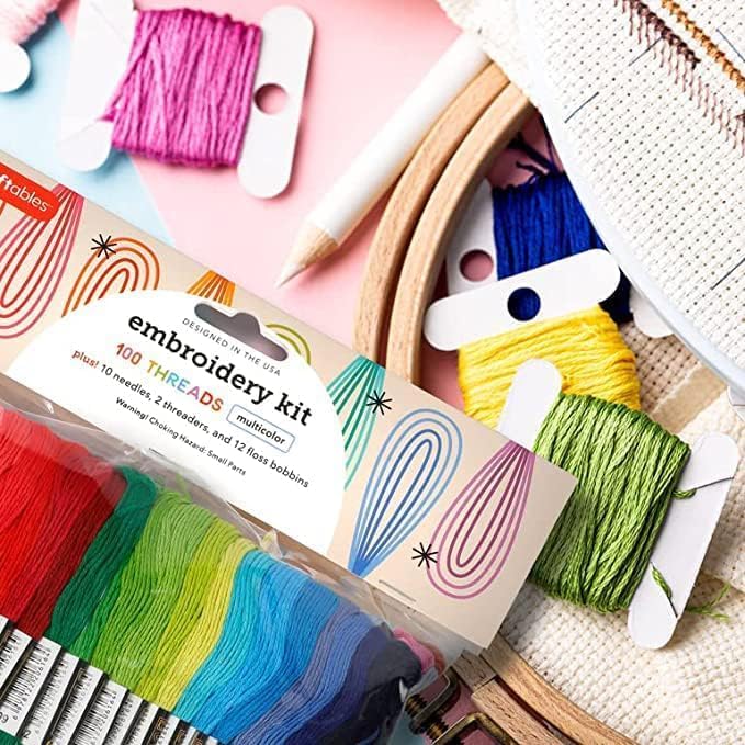 100pcs Embroidery Floss Kit for Friendship Bracelets String Making(Multicolor)