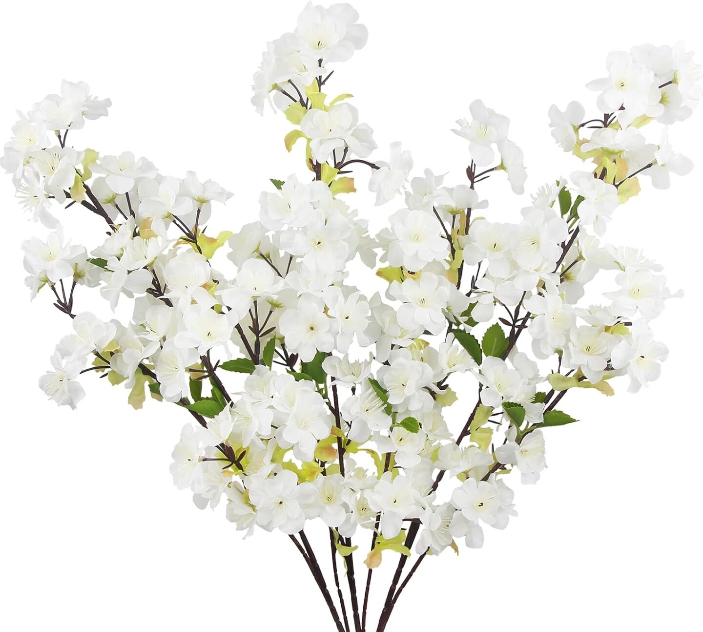 3 Pcs Cherry Blossom Branches (White) 7.87"D x 7.87"W x 27.5"H