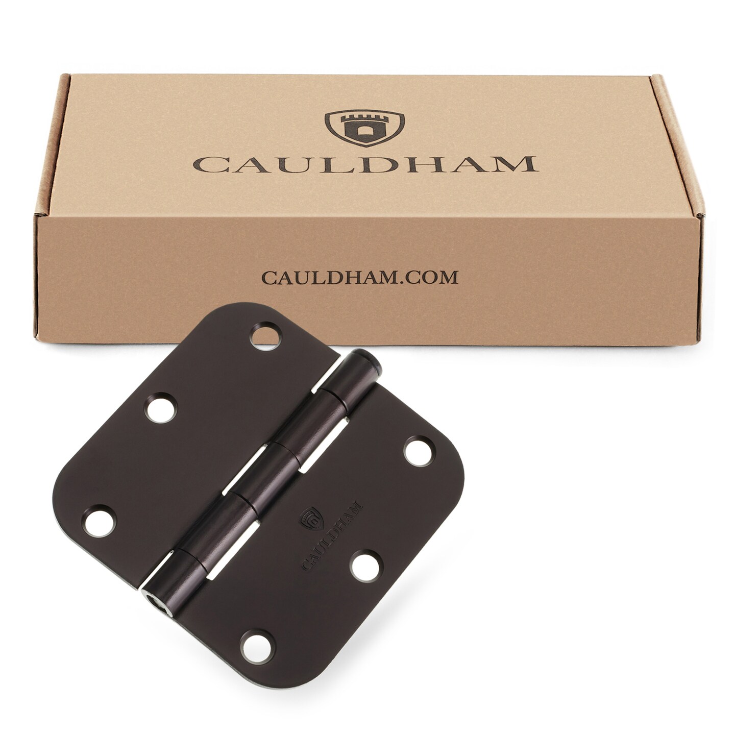 Cauldham Heavy-Duty 3-1/2&#x22; Interior Door Hinges with 5/8&#x22; Radius Corners - Oil Rubbed Bronze