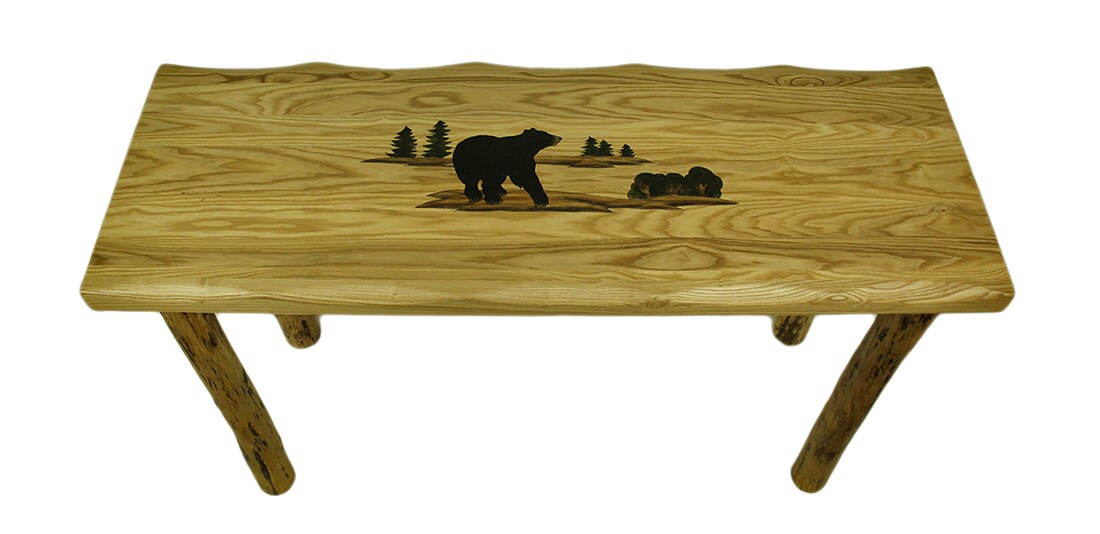 Walking Bear Hand Crafted Rustic Solid Wood Sofa Table 47 in.
