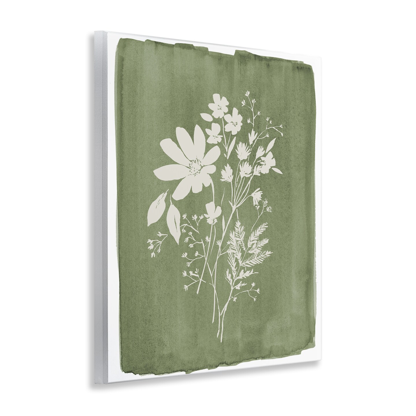 Stupell Industries Wildflowers on Olive Green Wall Plaque Art, design by Stephanie Ryan