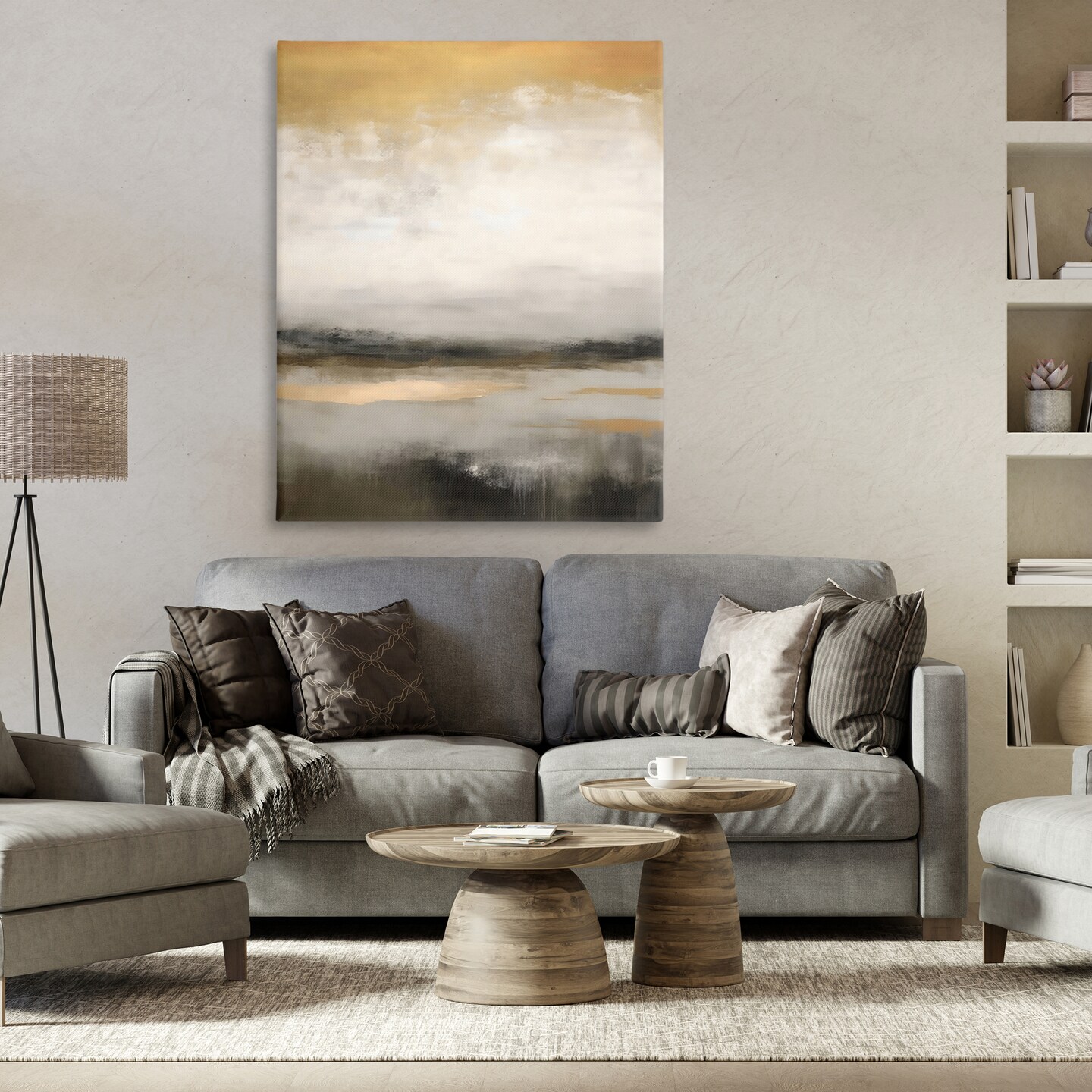 Stupell Industries Dreamy Neutral Abstract Landscape Canvas Wall Art, design by Creative Studio