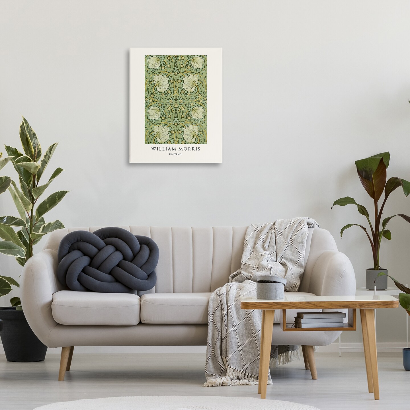 Stupell Industries William Morris Symmetrical Pimpernel Canvas Wall Art, design by Vintage Hustle