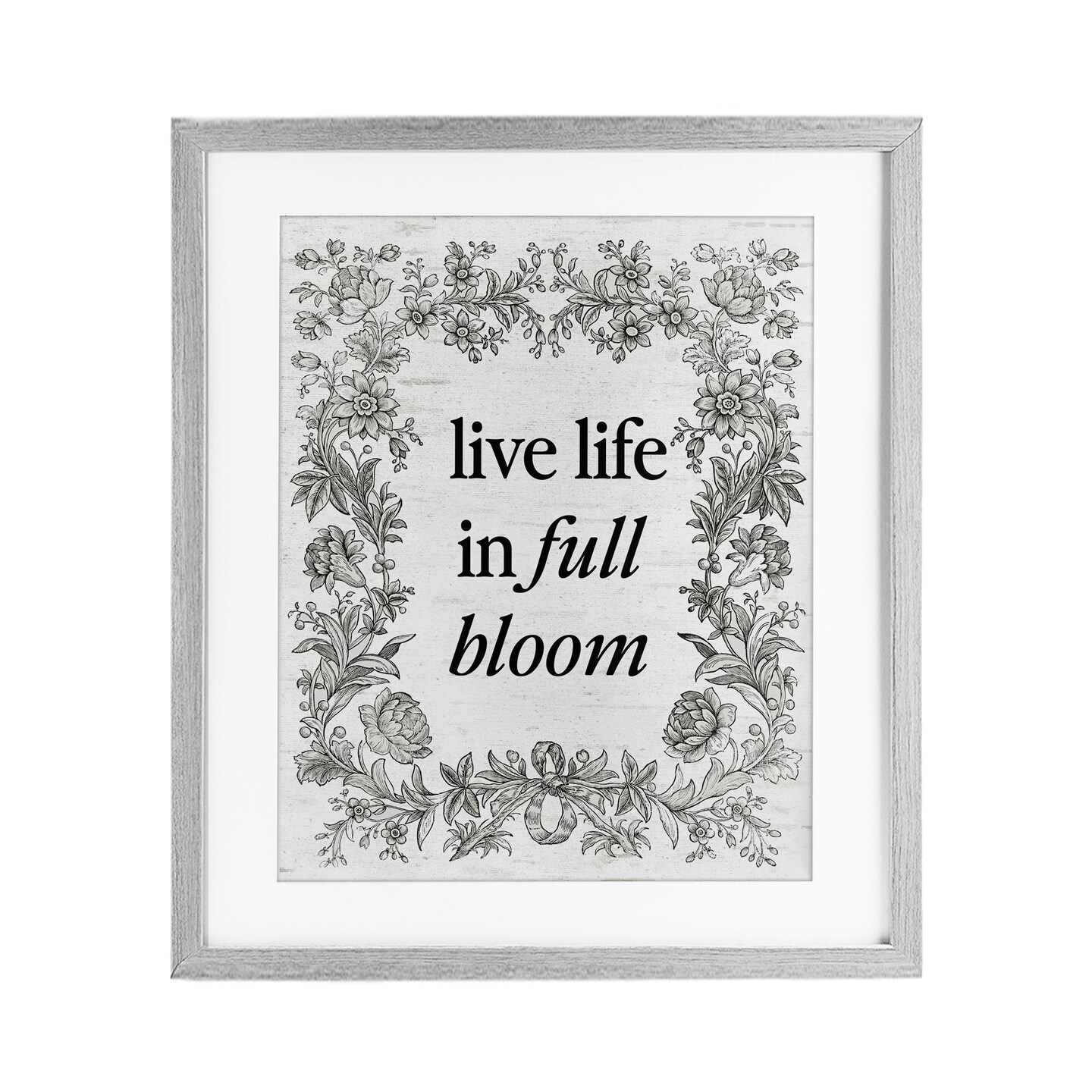 Stupell Industries Vintage Life In Full Bloom Black Framed Print Under ...