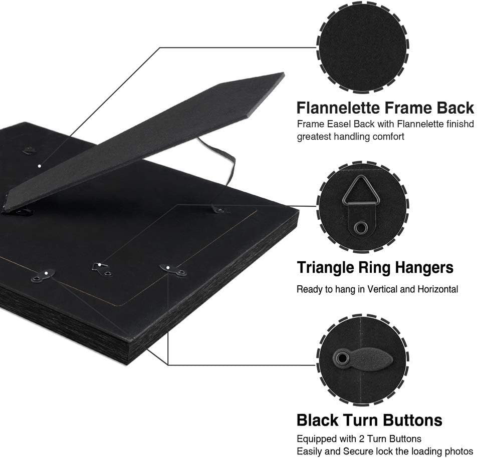 8x10 Picture Frames (1 Pack, Black)