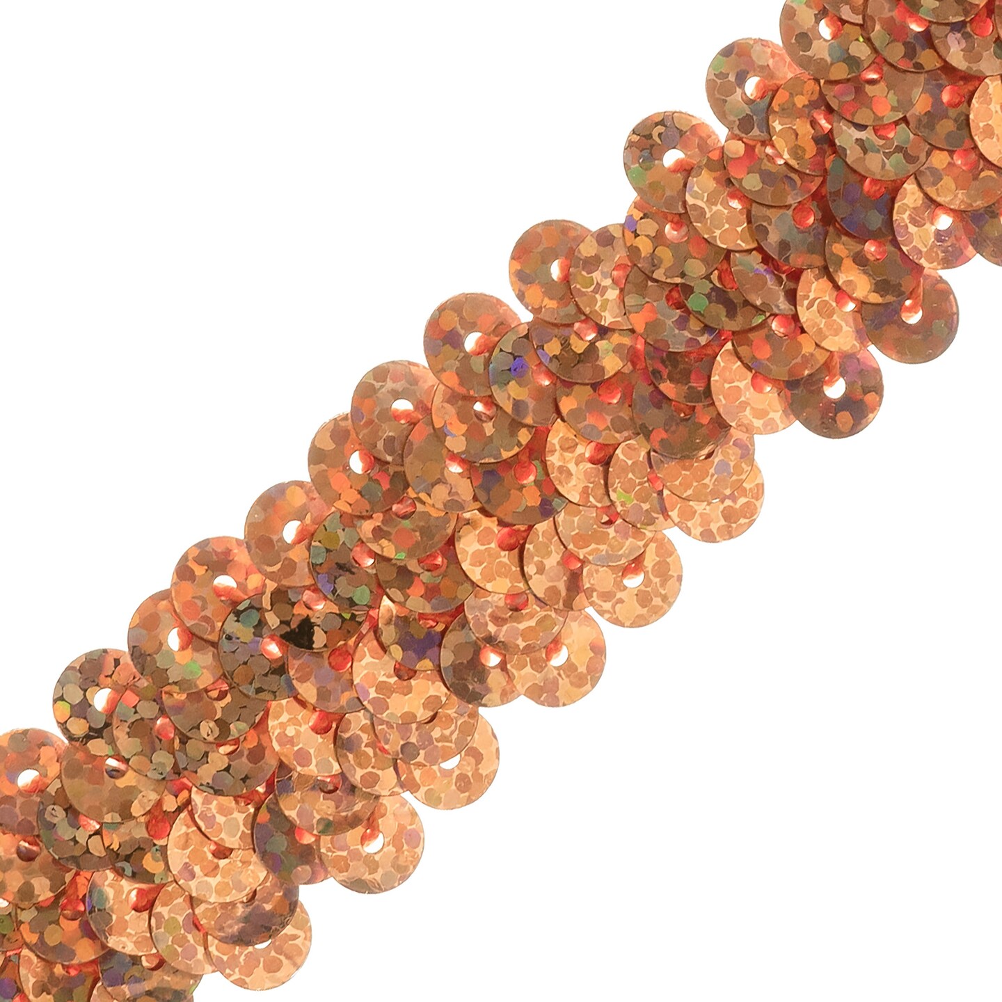 5 yards of 2 Row 7/8" Starlight Hologram Stretch Sequin Trim | 5 yard cut