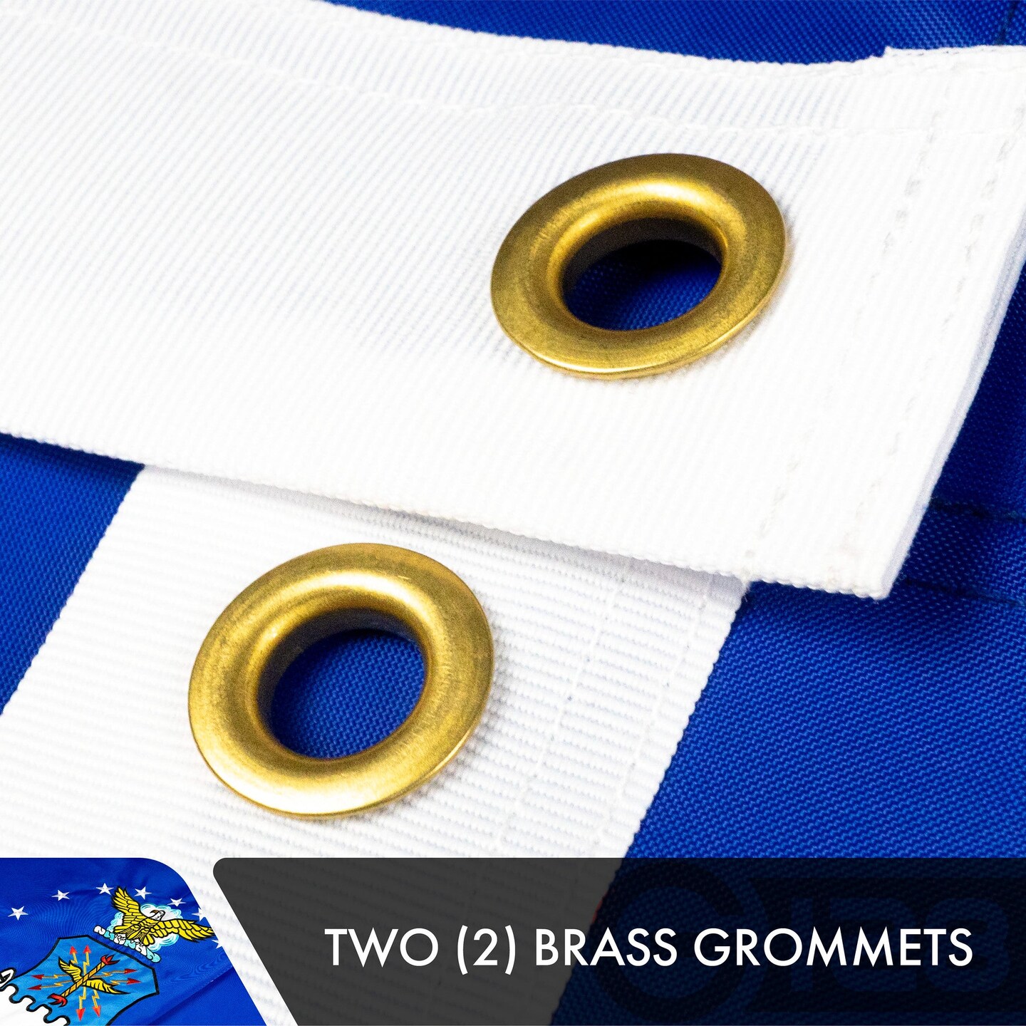 US Air Force Flag 2x3FT 2-Pack Double-sided Embroidered Polyester By G128